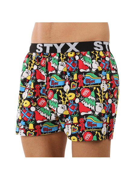 Styx Мъжки спортни къси панталони Styx art rubber Christmas