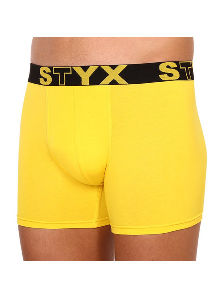 Styx Мъжки боксерки Styx long спортна еластична лента жълти