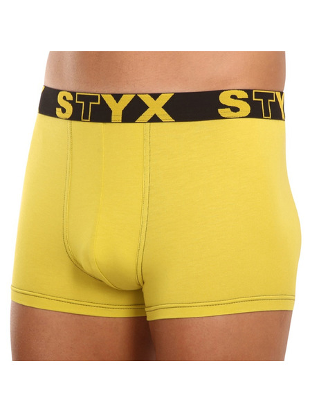 Styx Мъжки боксерки Styx спортна еластична лента зеленожълти
