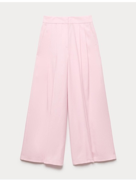 Marks & Spencer Панталони Palazzo от лиоцел с богато перде отпред Marks & Spencer розови