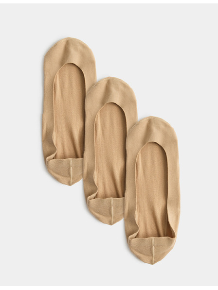 Marks & Spencer Бежови памучни педали с нисък ръст, 3 чифта Marks & Spencer