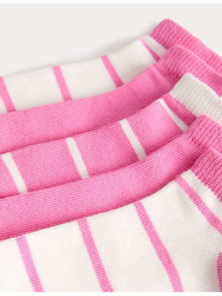 Marks & Spencer Къси чорапи Trainer Liners™ с ивици и високо съдържание на памук, 5 чифта в опаковка (6 малко – 7 голямо) Marks & Spencer синьо