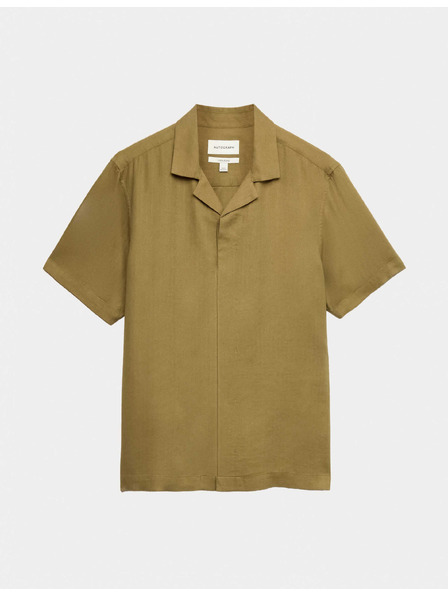 Marks & Spencer Ризи от лнена смес с къс ръкав Marks & Spencer зелен
