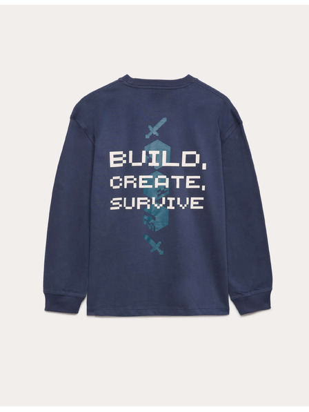 Marks & Spencer Топ от чист памук с мотив Minecraft™ (6–16 години) Marks & Spencer морска синя
