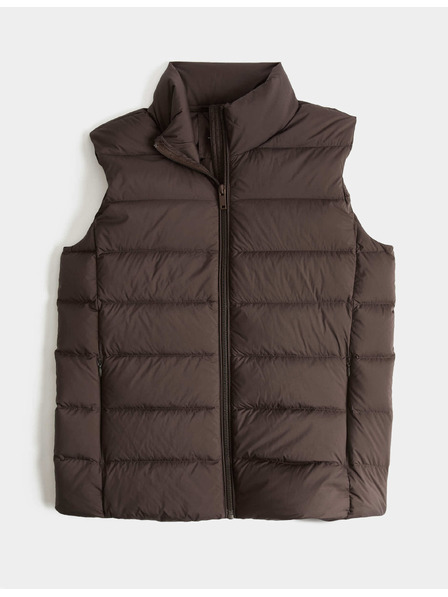 Marks & Spencer Стегната жилетка от пух и пуховка Marks & Spencer кафяв
