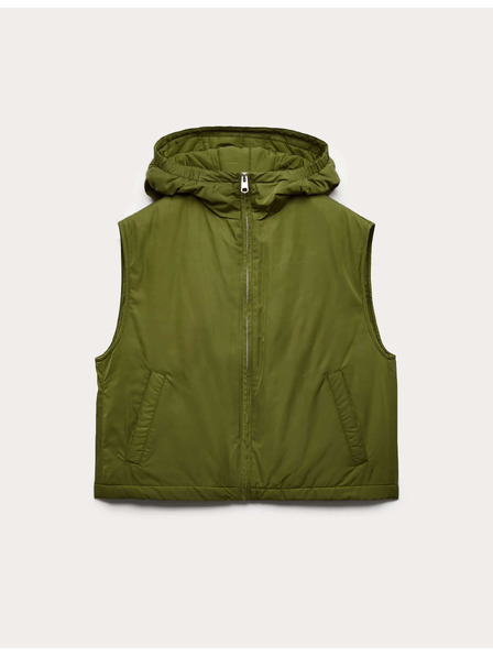 Marks & Spencer Скъсена суитшърт с дамаска и качулка Marks & Spencer зелена