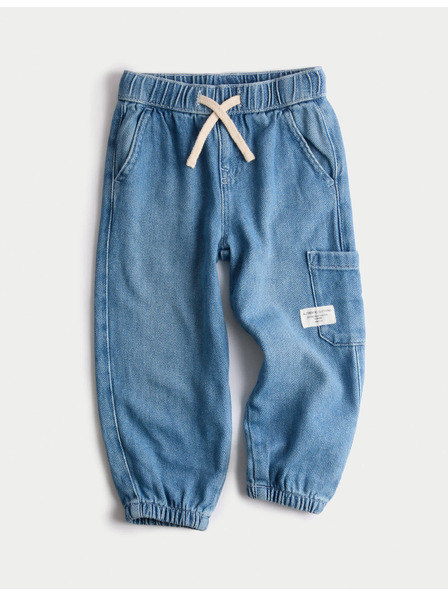 Marks & Spencer Карго дънки в свободен стил (2-8 години) Marks & Spencer тъмносиня
