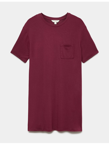 Marks & Spencer Къса нощна риза с висок процент модал Marks & Spencer червена