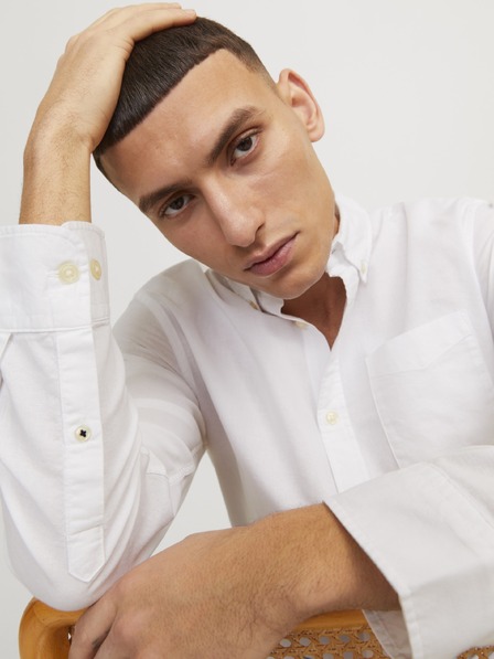 Jack & Jones Мъжка риза JJEoxford бяла