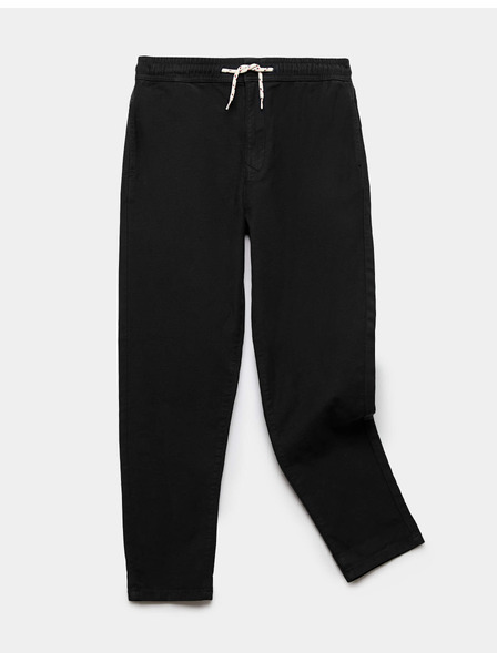 Marks & Spencer Свободни chino панталони с висок дял памук и еластична талия (6-16 години) Marks & Spencer черна
