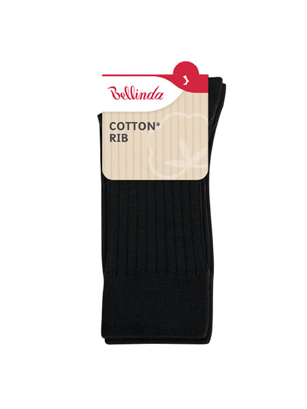 Bellinda COTTON RIB SOCKS - Дамски памучни чорапи - черен
