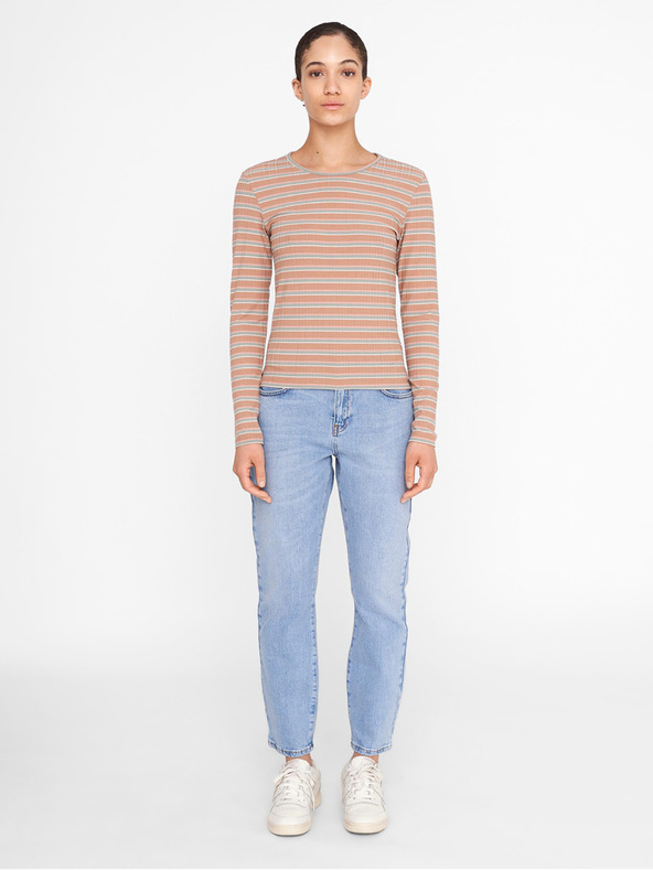 Noisy May Кафява тениска на райета Noisy May Stevie