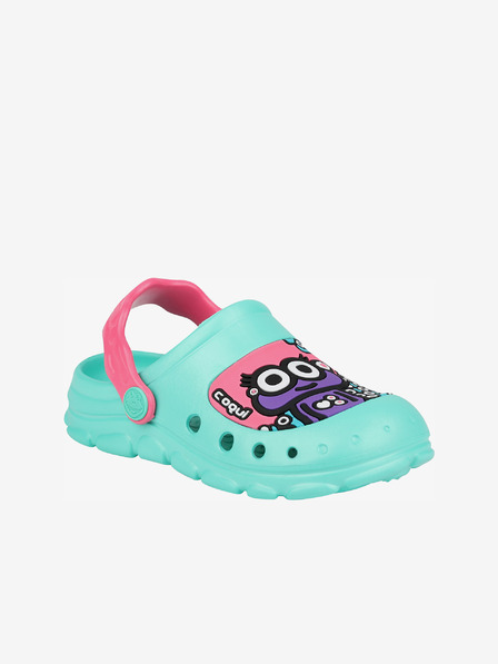 COQUI Тюркоазени детски чехли Coqui Stoney