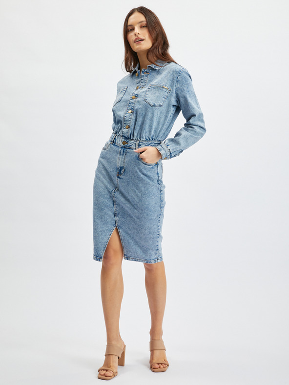 Orsay Светлосиня дамска дънкова рокля ORSAY