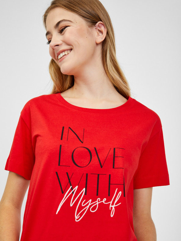 Orsay Червена дамска тениска ORSAY