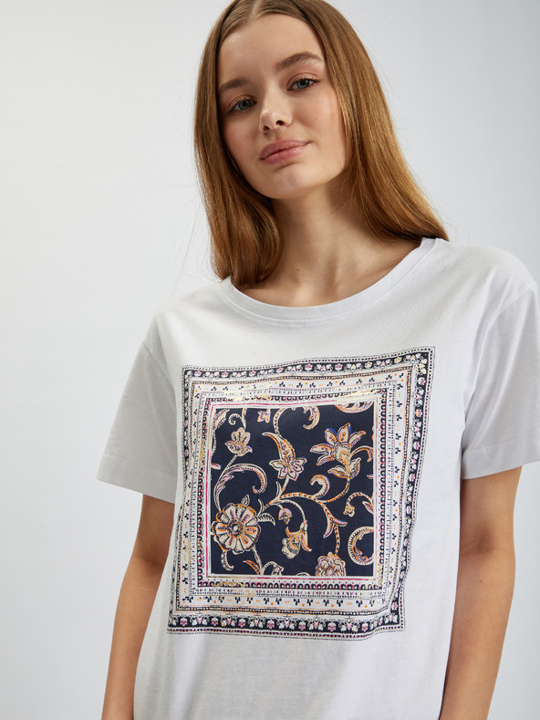 Orsay Бяла дамска тениска ORSAY