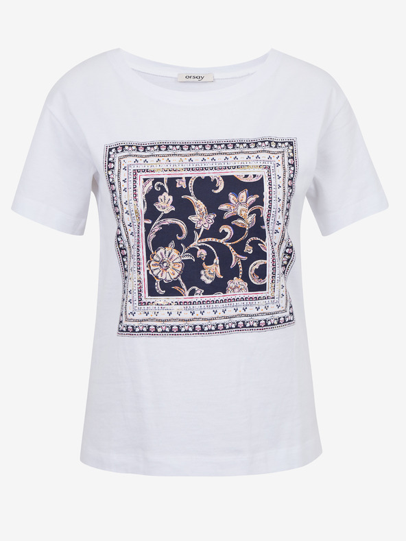 Orsay Бяла дамска тениска ORSAY