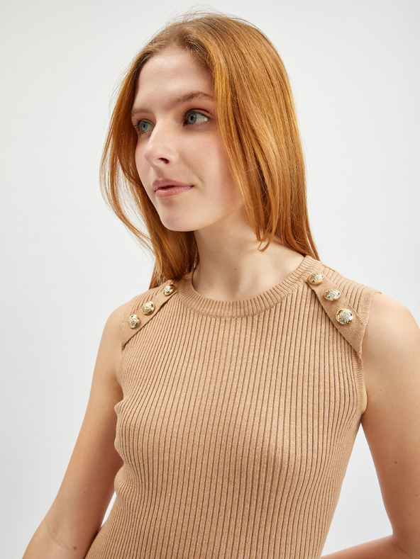 Orsay Светлокафява дамска пуловер рокля ORSAY