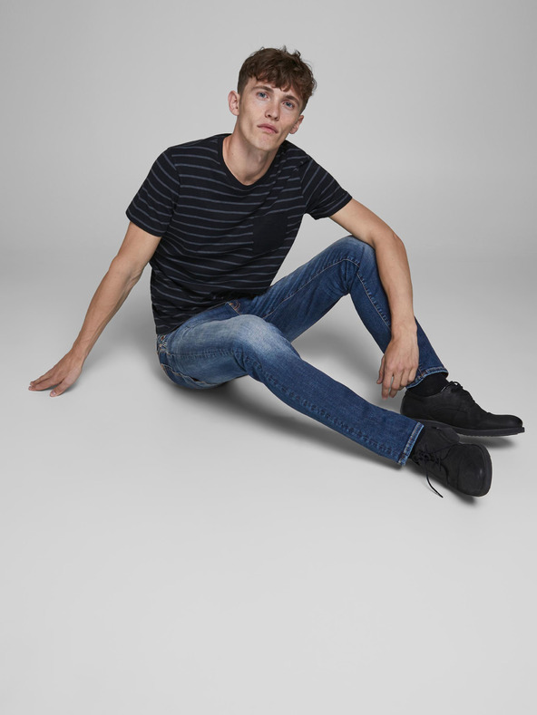 Jack & Jones Сини прилепнали дънки Jack & Jones Glenn
