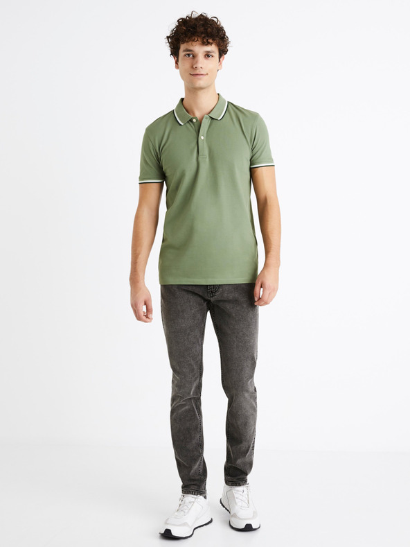 Celio Тъмно сиви мъжки дънки с къса кройка Celio C25 Dosley25