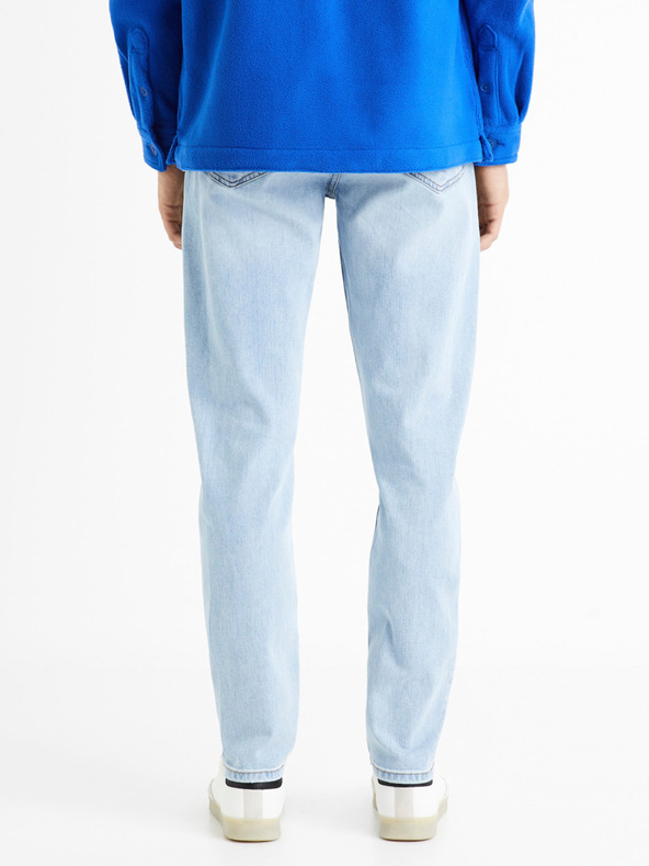 Celio Светлосини мъжки дънки с къса кройка Celio C25 Dobleach