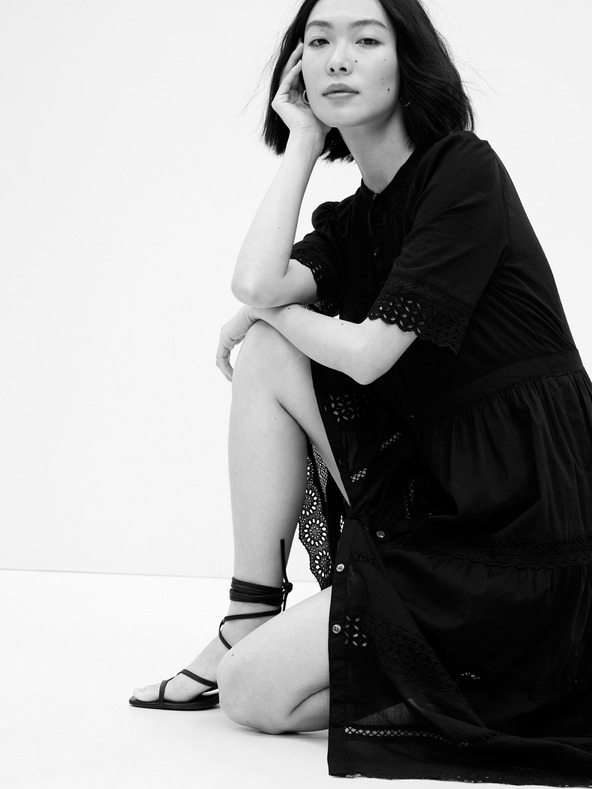 GAP Миди рокля с мадейра GAP