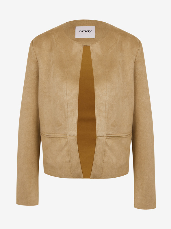 Orsay Светлокафяво дамско сако от велур ORSAY