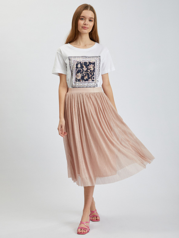 Orsay Светлорозова дамска плисирана пола ORSAY