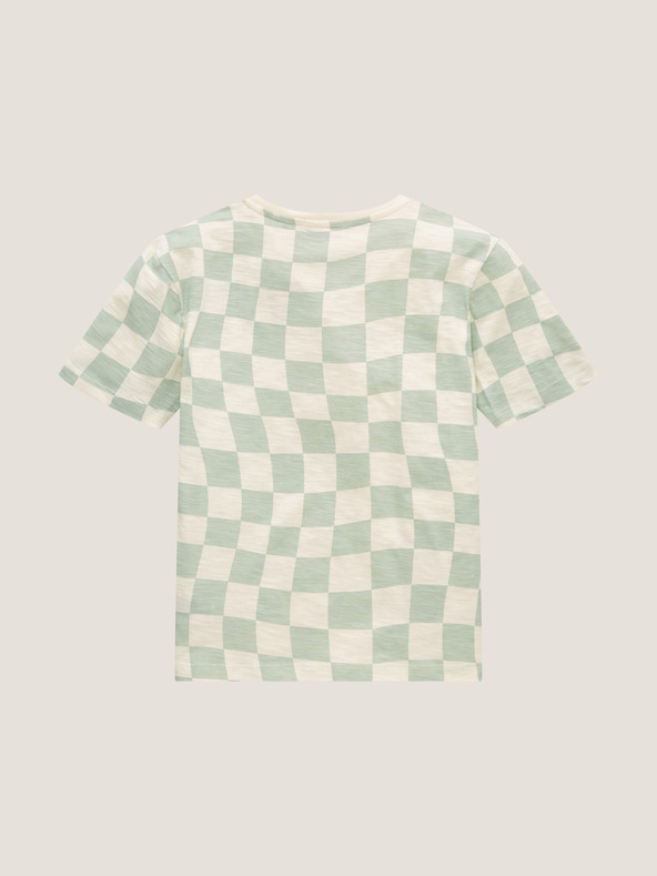 Tom Tailor Карирана риза за момчета Tom Tailor в зелено и кремаво