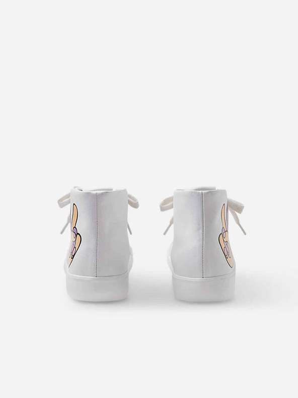 Reima Бели маратонки за момичета с глезена Reima Peace High Top