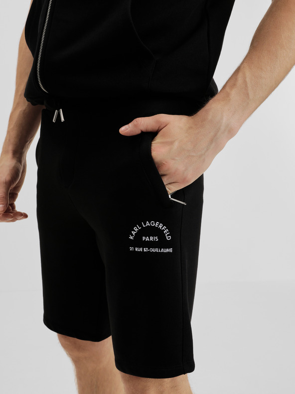 Karl Lagerfeld Черни мъжки спортни шорти KARL LAGERFELD