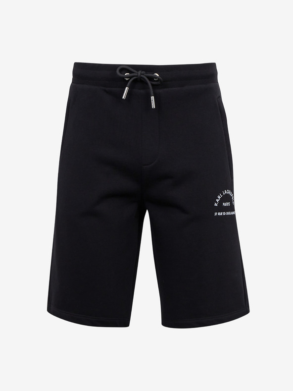 Karl Lagerfeld Черни мъжки спортни шорти KARL LAGERFELD