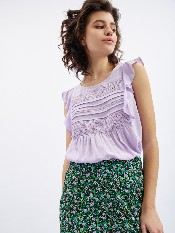 Orsay Черно-зелен дамски къс панталон на цветя ORSAY