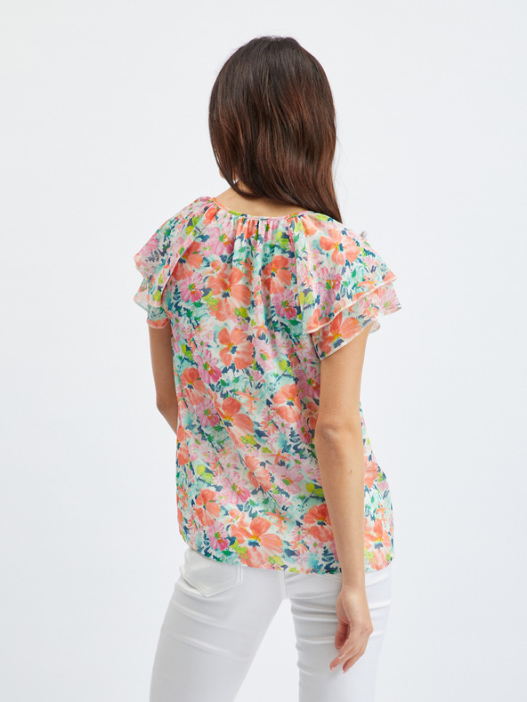 Orsay Розово-кремава дамска блуза на цветя ORSAY