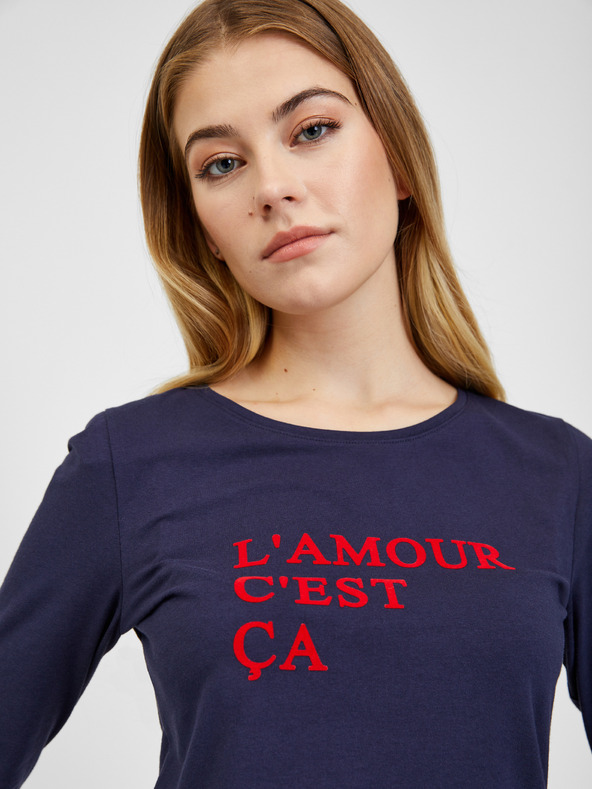 Orsay Тъмносиня дамска тениска ORSAY