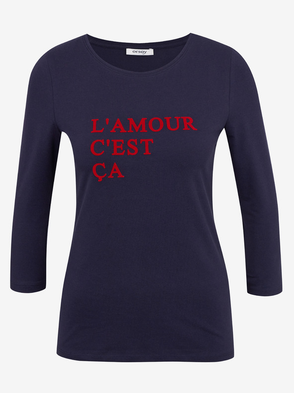 Orsay Тъмносиня дамска тениска ORSAY