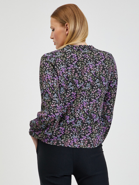 Orsay Черна дамска блуза на цветя ORSAY