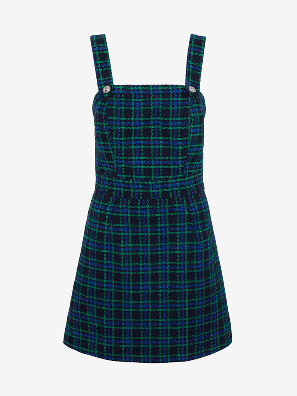 Orsay Тъмносиня дамска рокля на каре ORSAY