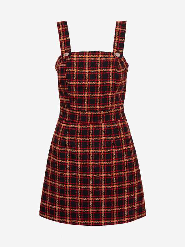 Orsay Червено-черна дамска рокля на каре ORSAY