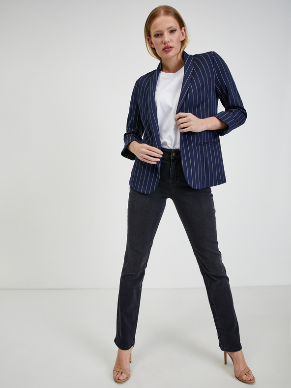 Orsay Тъмносиньо дамско сако на райе ORSAY