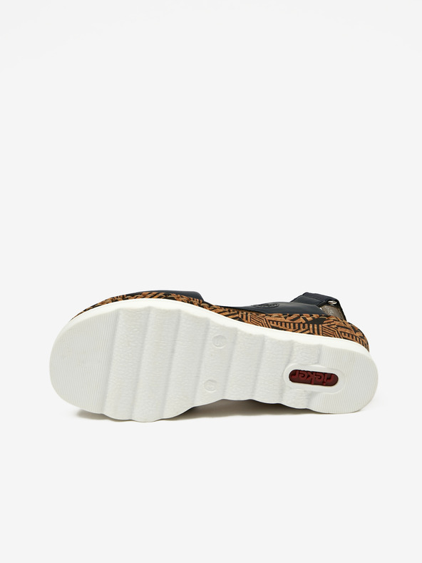 Rieker Тъмно сини дамски сандали с клин Rieker