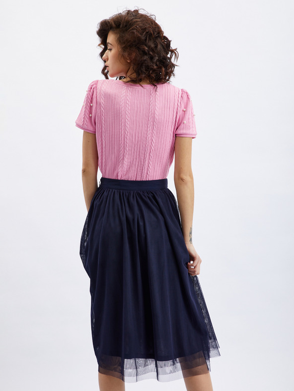 Orsay Розова дамска тениска с декоративни детайли ORSAY