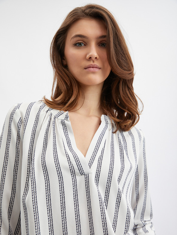 Orsay Сиво-бяла дамска блуза на райета ORSAY