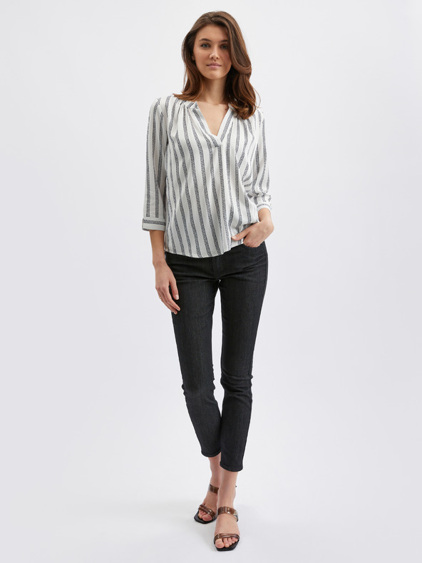 Orsay Сиво-бяла дамска блуза на райета ORSAY
