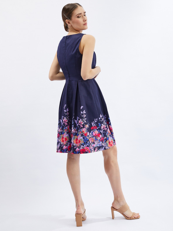 Orsay Тъмносиня дамска рокля на цветя ORSAY