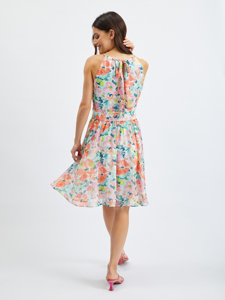 Orsay Червено-кремава дамска рокля на цветя ORSAY