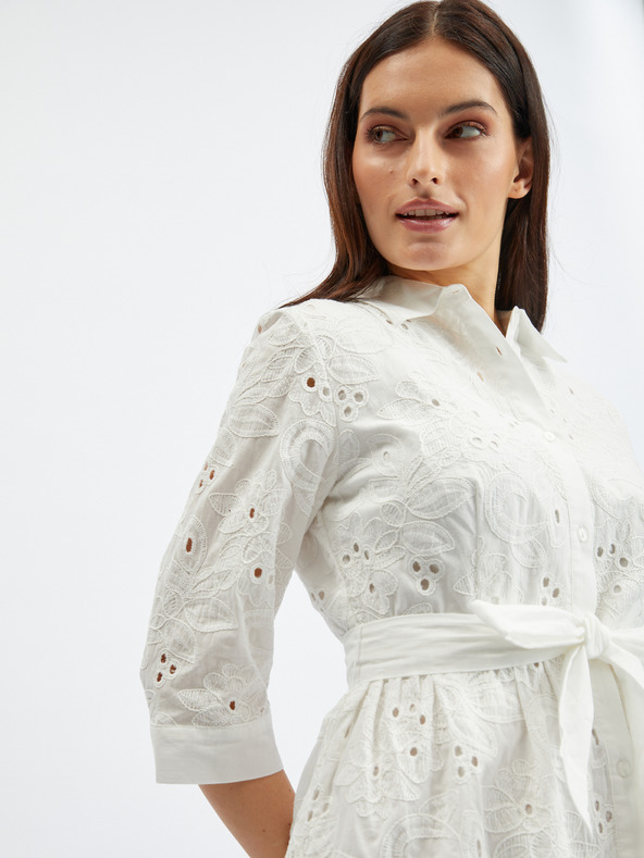 Orsay Бели щампосани риза-рокля ORSAY