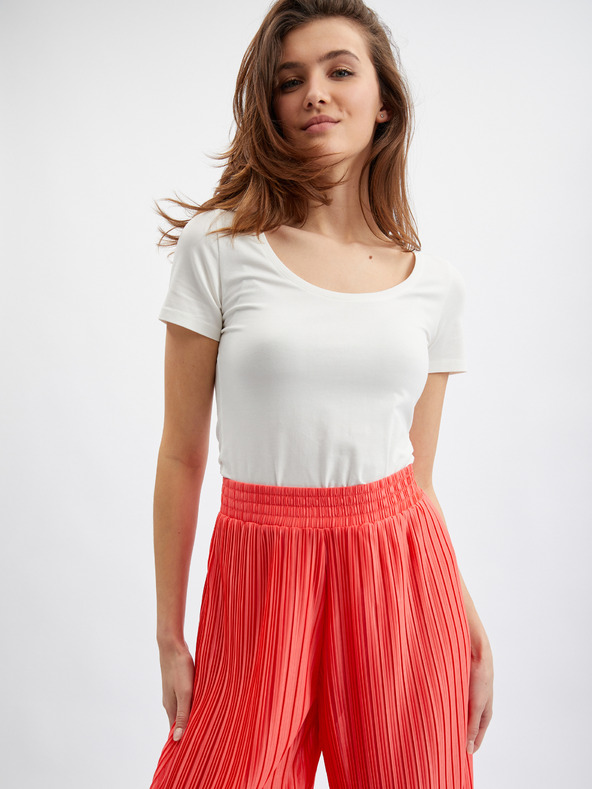 Orsay Червен дамски широк панталон ORSAY