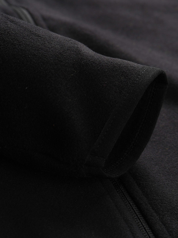 ALPINE PRO Мъжки поларен суитчър с качулка ALPINE PRO GARIM черен