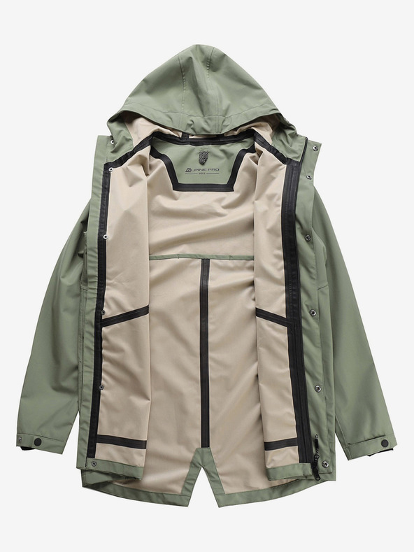 ALPINE PRO Мъжко водоустойчиво яке с мембрана ptx ALPINE PRO PERFET зелено